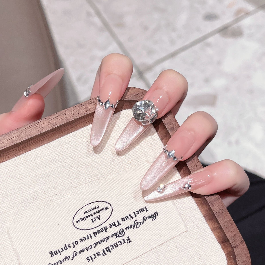 Luxury Glittery Stiletto Nail Extensions Kalsten