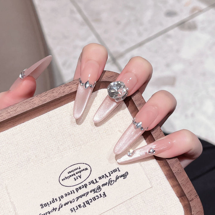 Luxury Glittery Stiletto Nail Extensions Kalsten