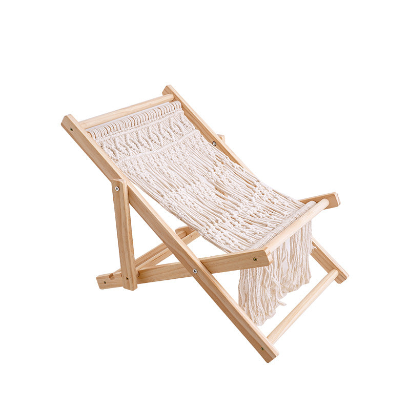 Macrame Folding Lounge Chair Acalora