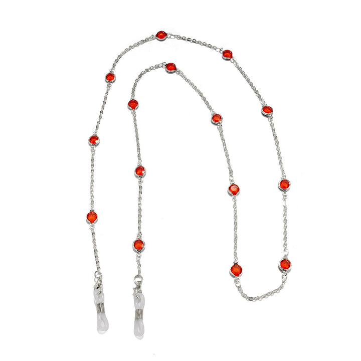Elegant Crystal-Embellished Eyewear Chain kalsten