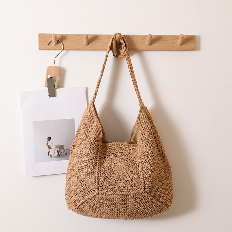 Hand-knotted Tote Bag in Modern Macramé Style Kalsten