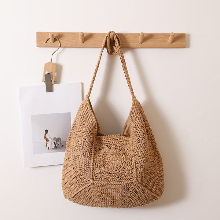 Hand-knotted Tote Bag in Modern Macramé Style Kalsten