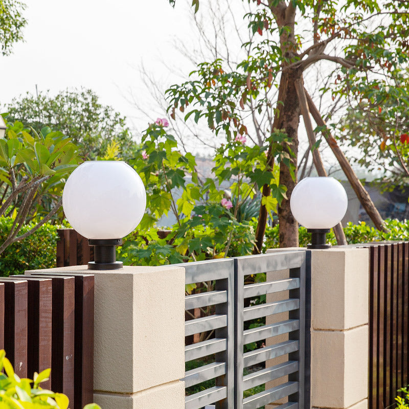 Modern Stainless Steel Globe Fence Post Lighting Fixtures Kalsten