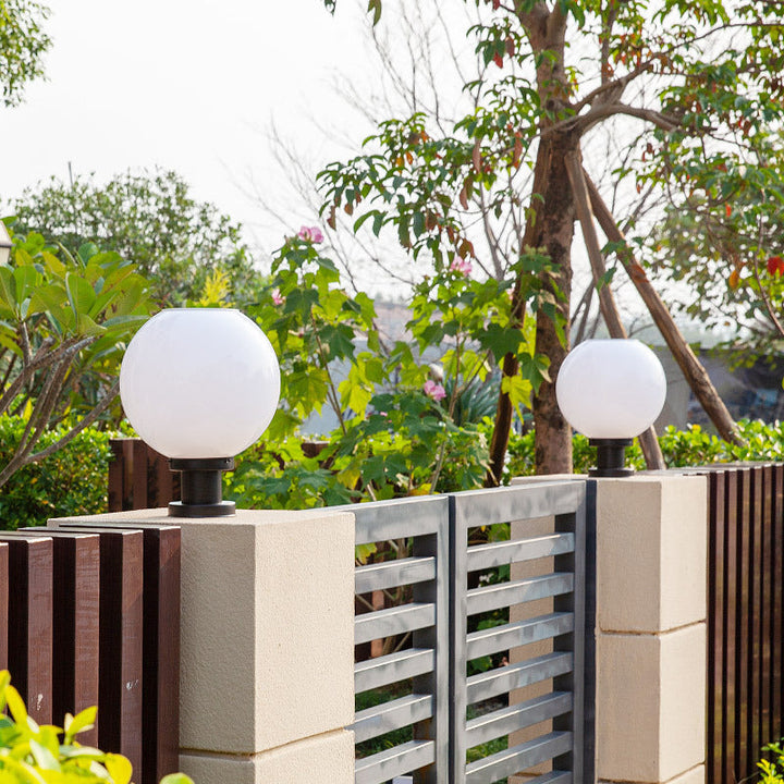 Modern Stainless Steel Globe Fence Post Lighting Fixtures Kalsten