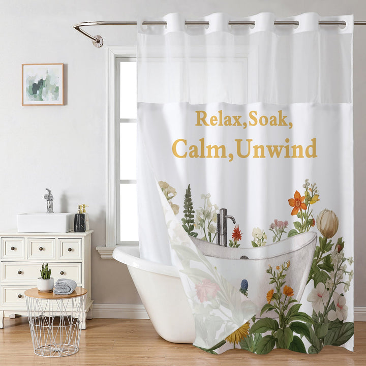 Botanical Floral Art Shower Curtain Kalsten