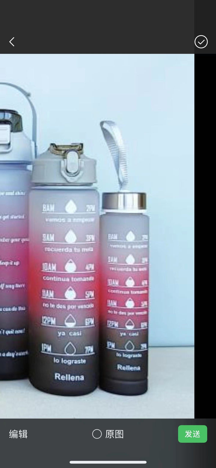 Women's Motivation Water Bottle with Integrated Time Marking Kalsten
