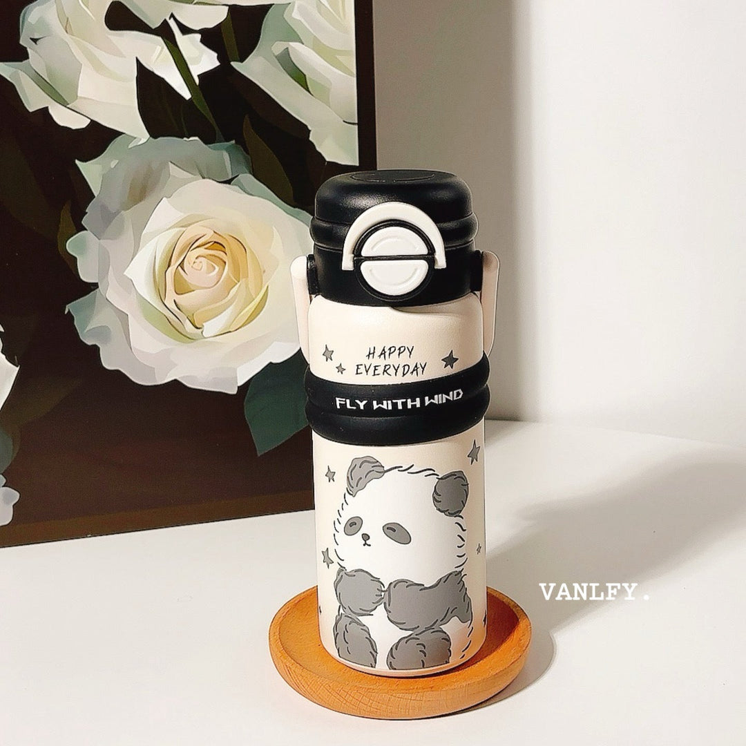 Women’s Insulated Water Bottle with Convenient Flip Cap and Cute Animal Design Kalsten