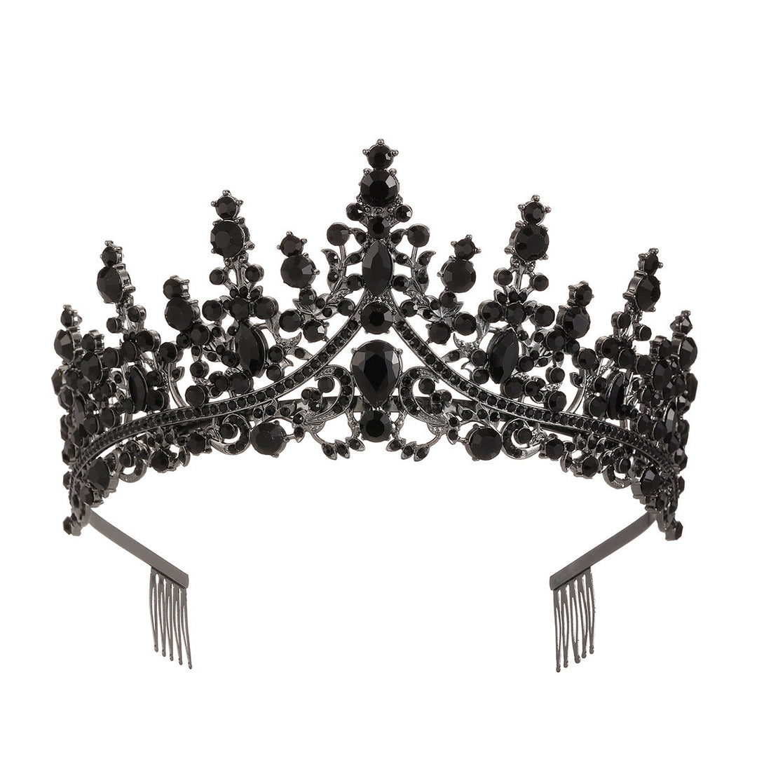 Ladies Opulent Tiara with Black Crystal Detailing Kalsten