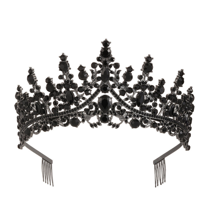 Ladies Opulent Tiara with Black Crystal Detailing Kalsten