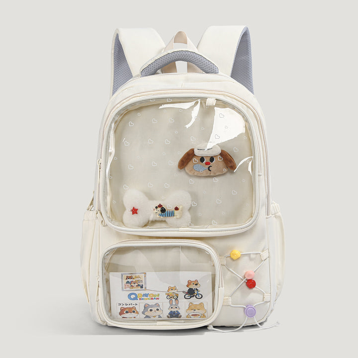 Cute Transparent Character School Backpack