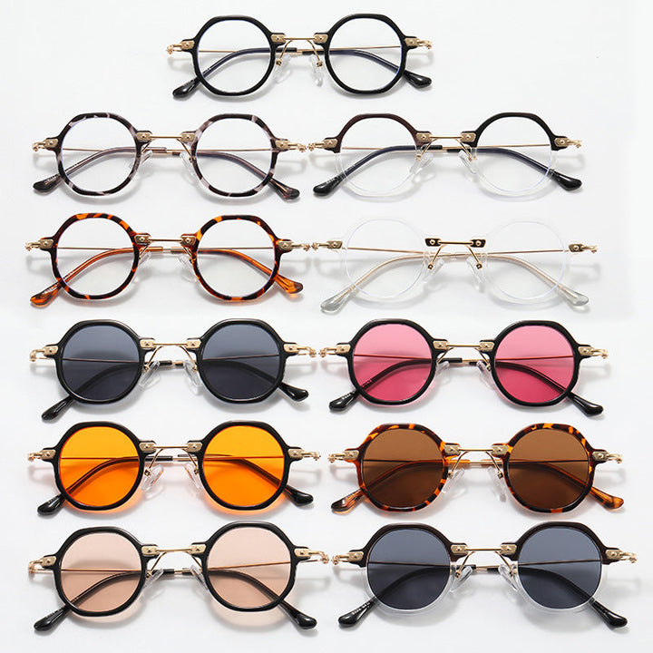 Women's designer sunglasses with hexagonal frame and luxurious metal accents Kalsten