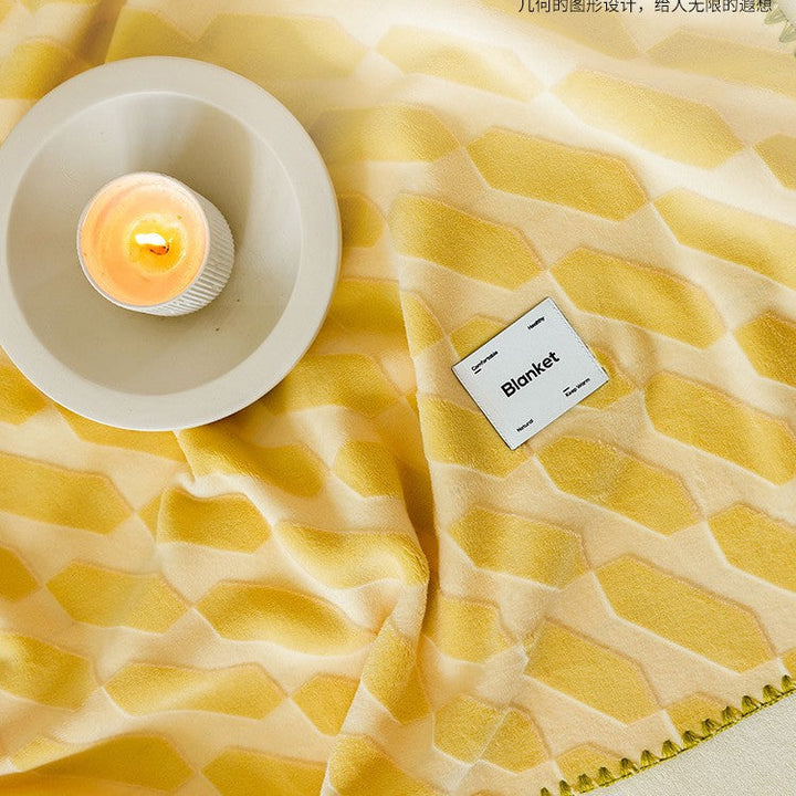 Women's cozy blanket with modern geometric pattern Kalsten