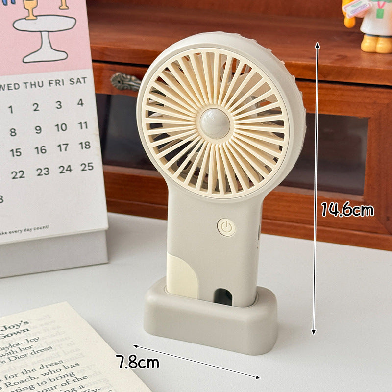 Unisex Portable Hand Fan with USB Charging Function and Ergonomic Handle Kalsten