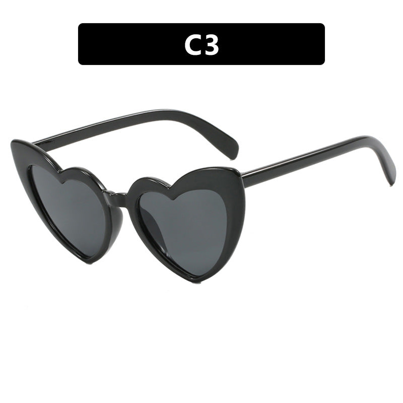 Women's Heart-Shaped Sunglasses with Polarized Lenses and High-Quality Plastic Frame Kalsten