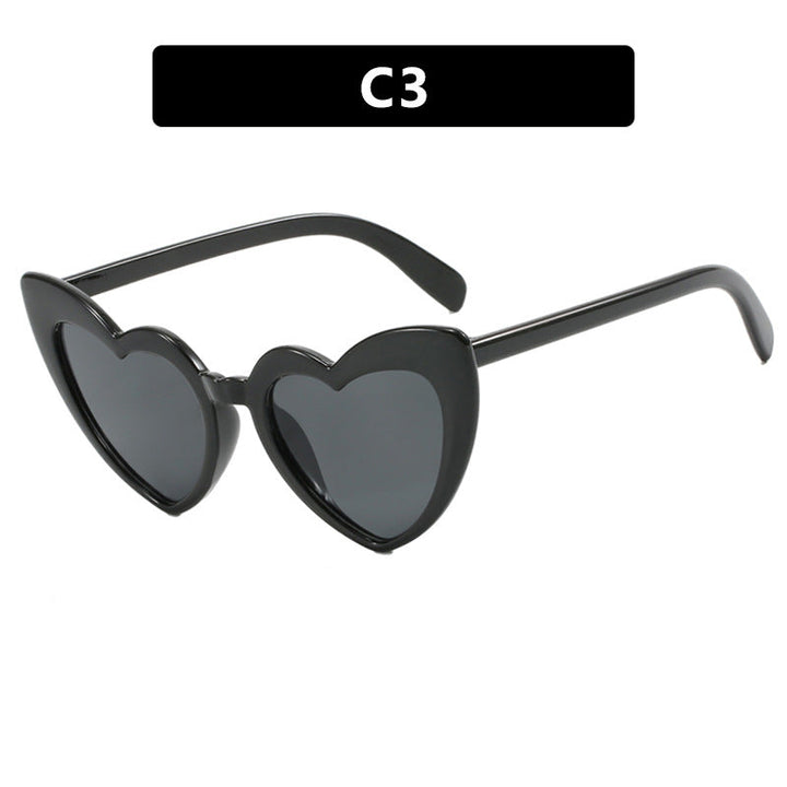 Women's Heart-Shaped Sunglasses with Polarized Lenses and High-Quality Plastic Frame Kalsten