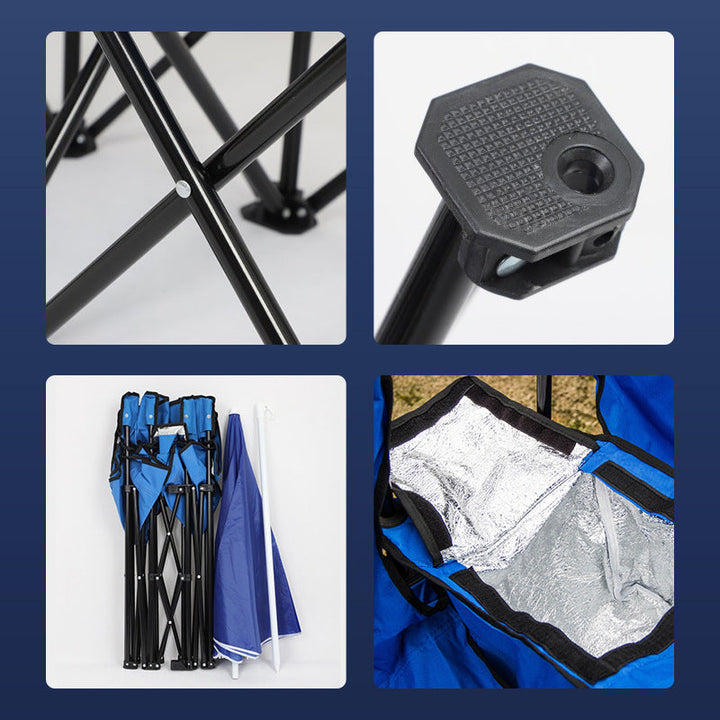 Folding Chair Set with Umbrella Kalsten