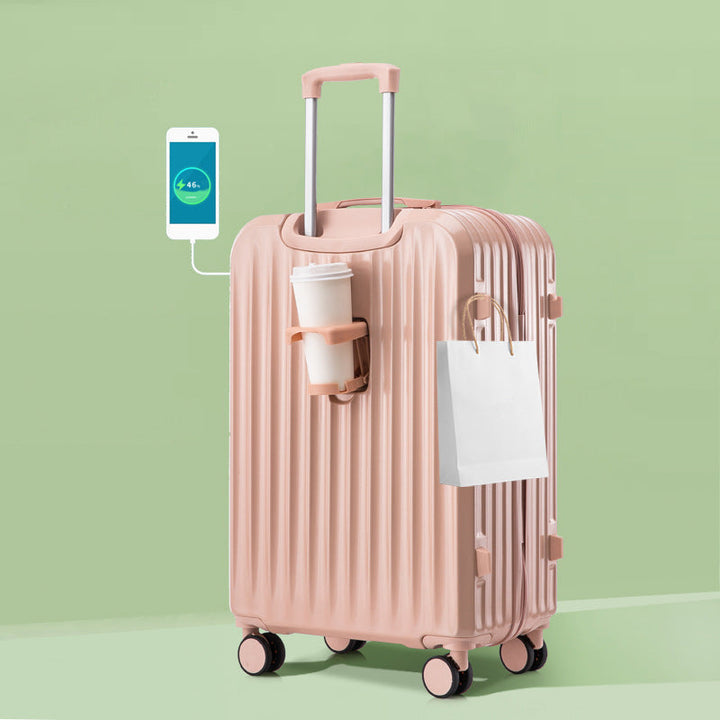 Unisex Smart Charging Hard-Shell Travel Suitcase Kalsten