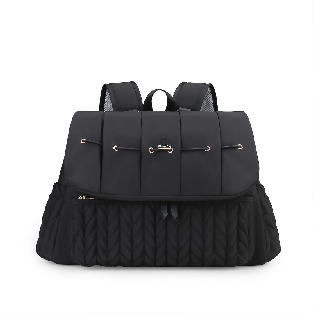 Elegant and Stylish Backpack with Faux Leather and Woven Design Kalsten
