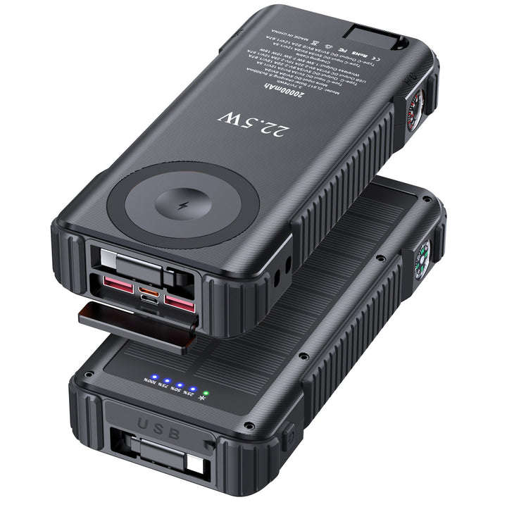 High-performance solar power bank with multifunctional connections and LED display Kalsten