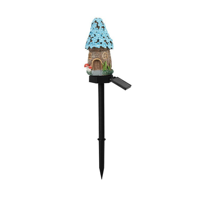 Solar Mushroom House Garden Stake Light With Rechargeable Battery Kalsten