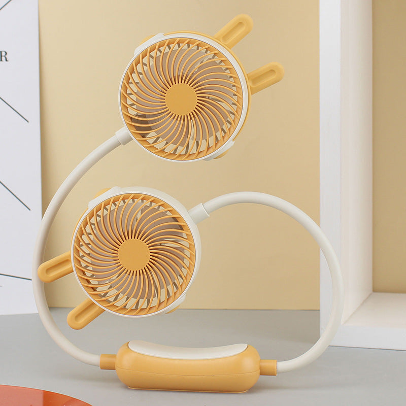 Ladies Portable Neck Fan with Dual Fan Kalsten