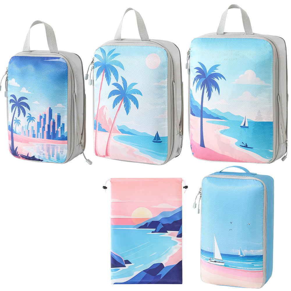Set of travel organizers with unique nature motifs Kalsten