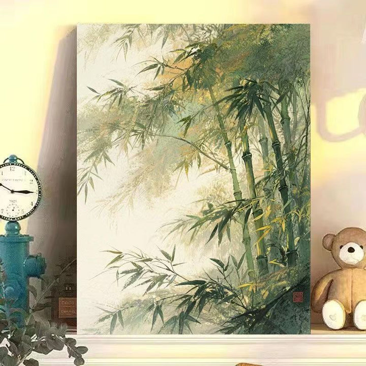Serene Bamboo and Cherry Blossom Wall Art Kalsten