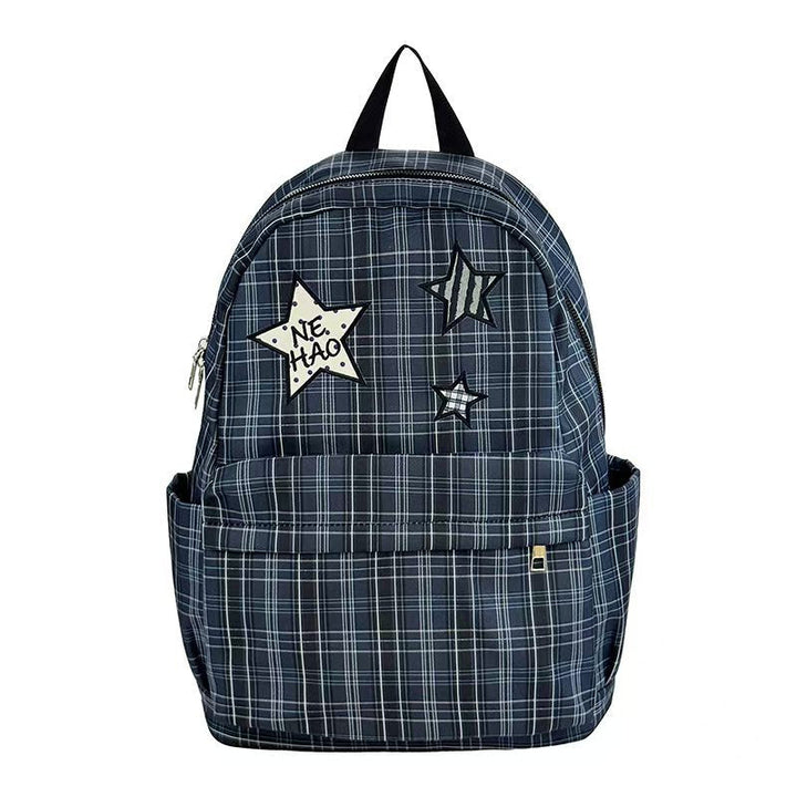 Stylish Plaid Patterned Backpack Kalsten