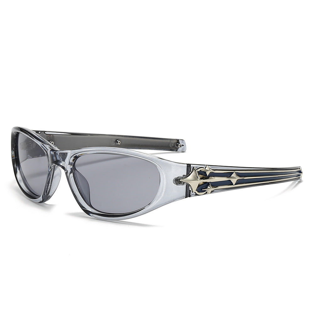 Women's sporty sunglasses in a modern design with a stylish metal frame Kalsten