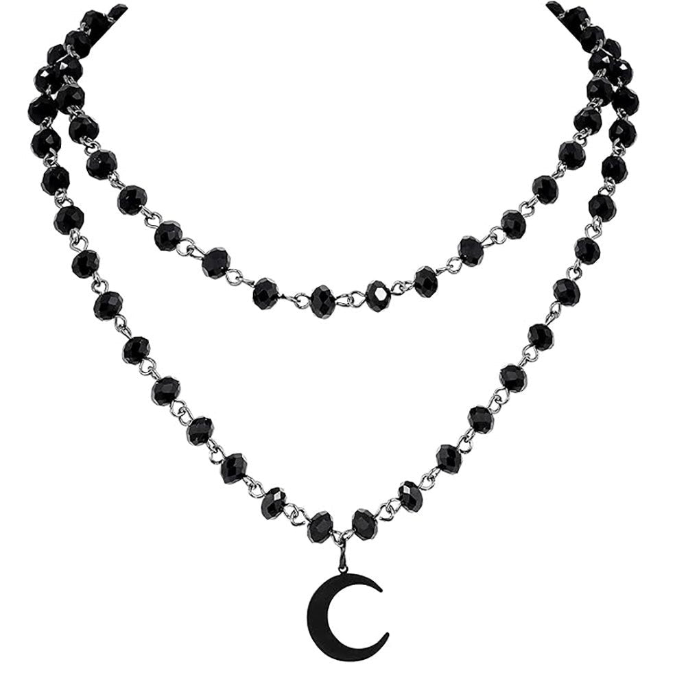 Layered Crystal Moon Jewelry Set Kalsten