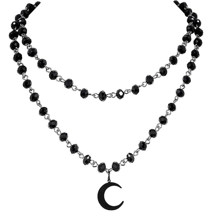 Layered Crystal Moon Jewelry Set Kalsten