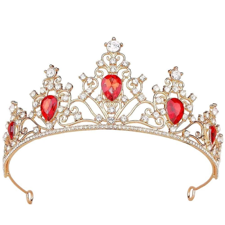 Girl crown with sparkling crystals and elegant birthday sash set Kalsten