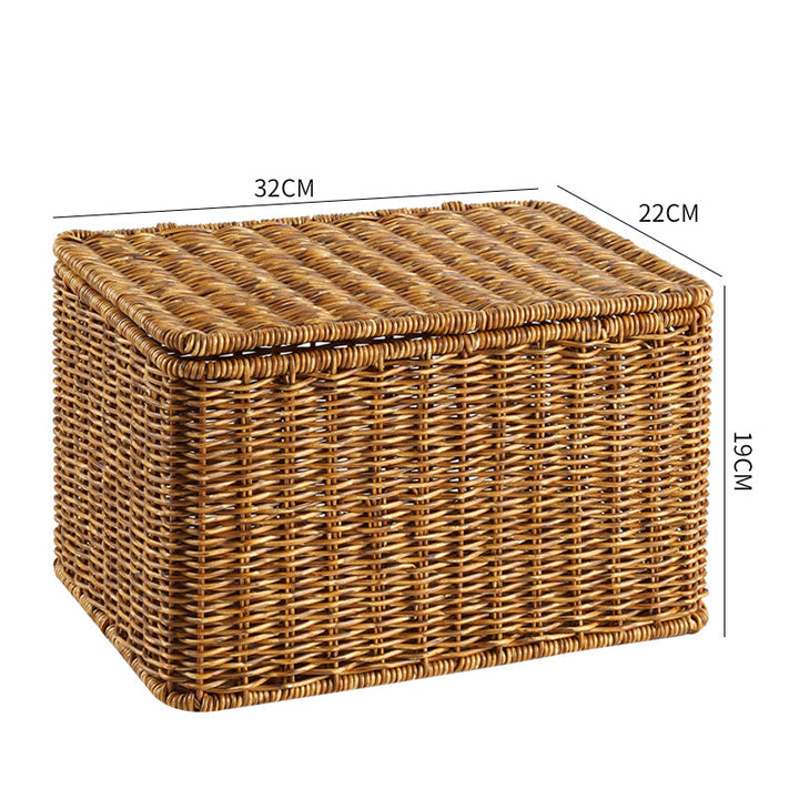 Handcrafted Rectangular Wicker Storage Box Kalsten