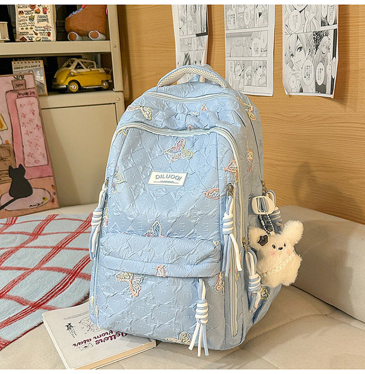 Floral Embroidered Durable School Backpack Kalsten