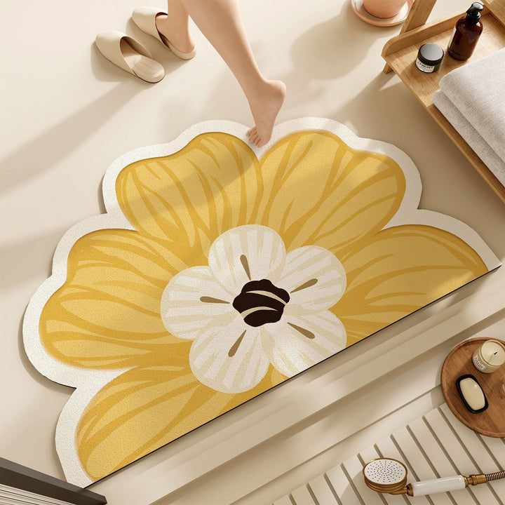 Floral Pattern Bath Mat Kalsten