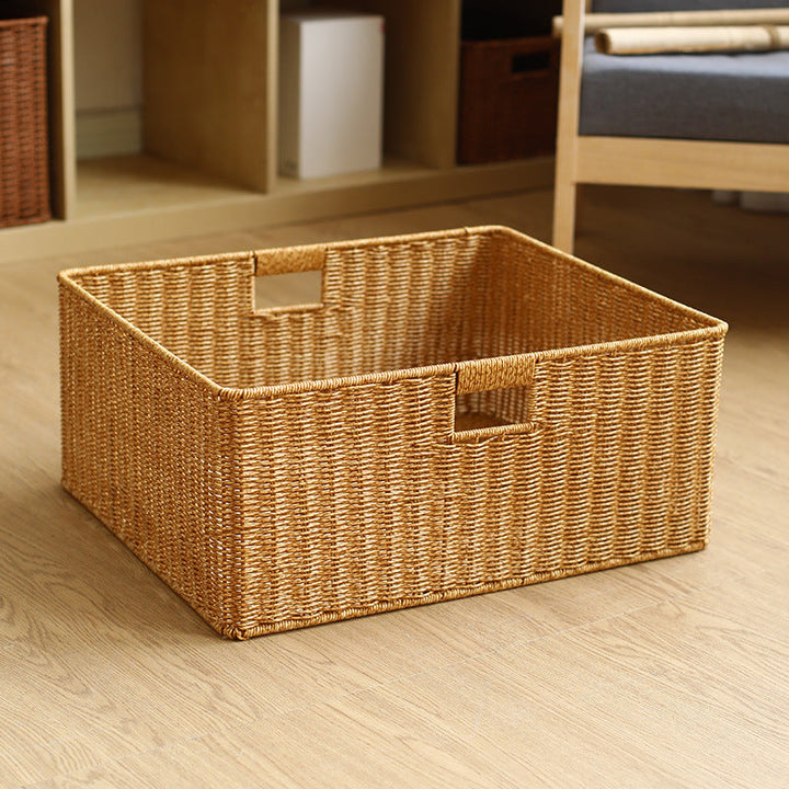 Woven Storage Bin with Ergonomic Handles Kalsten