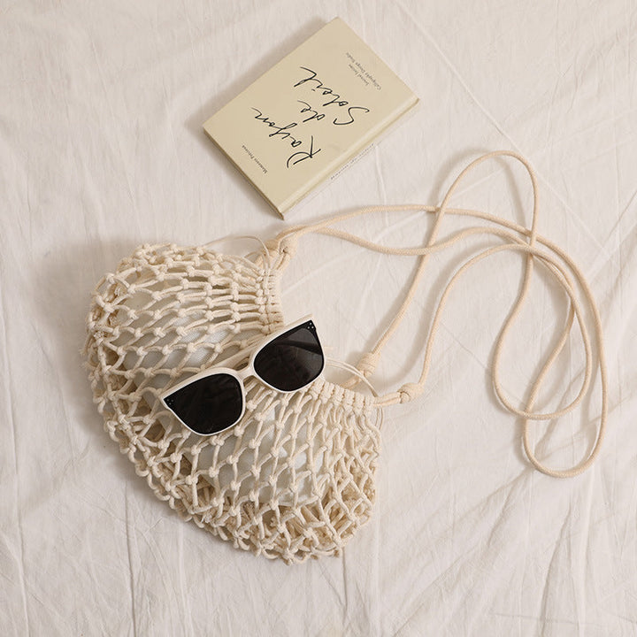 Fine macrame crossbody bag with reinforced carrying strap Kalsten
