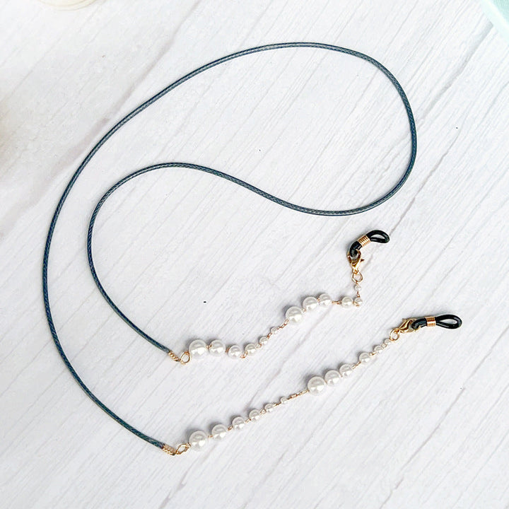 Pearl-Accented Eyewear Holder Chain Kalsten