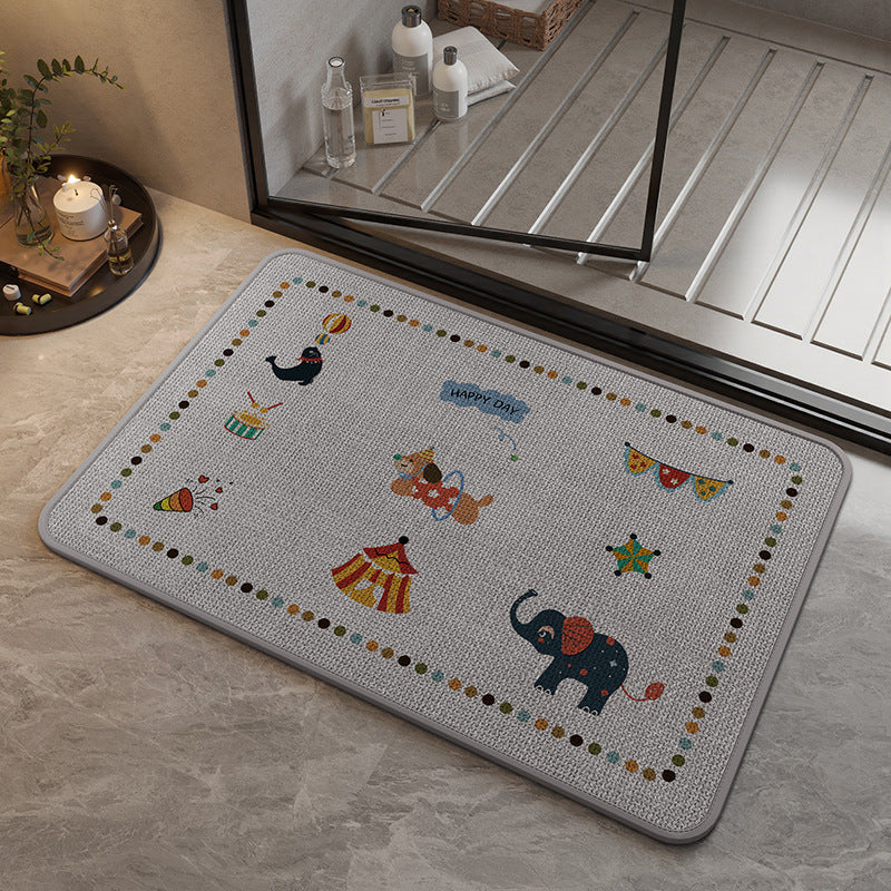 Decorative Cat-Themed Bath Mat Kalsten