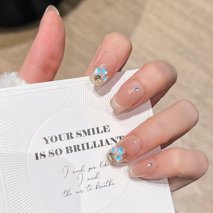 Decorative Floral Press-On Nail Art Kalsten