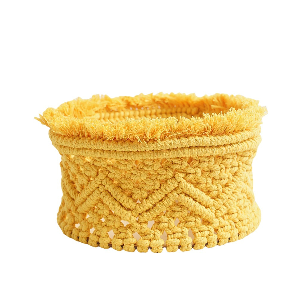 Decorative Macrame Storage Basket Acalora
