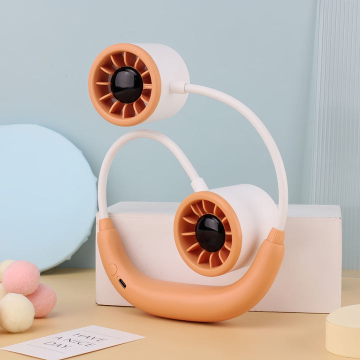 Ladies portable neck fan with dual cooling fan Kalsten