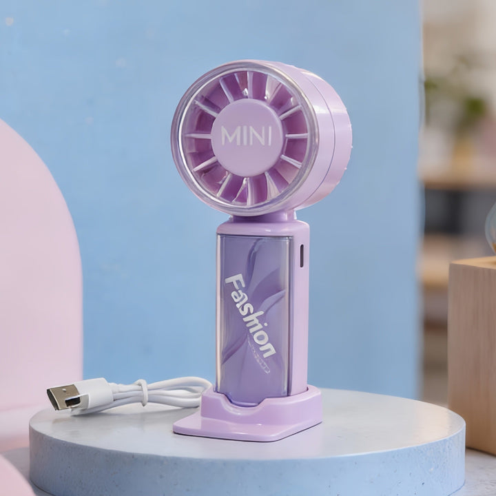 Women's Portable Mini Hand Fan with Ergonomic Design and USB Connection Kalsten