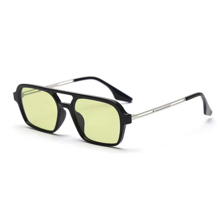 Women's Designer Sunglasses with Elegant Transparent Frame and Yellow Lenses Kalsten