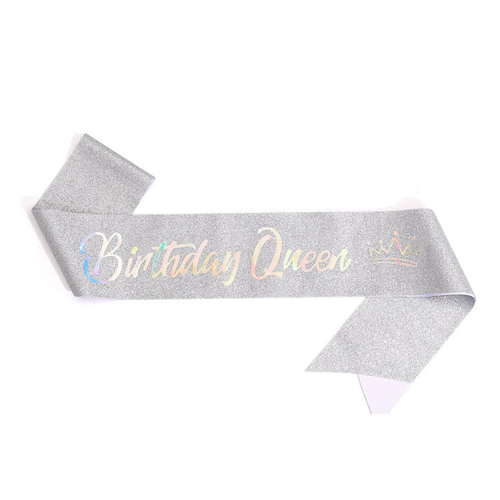 Women's festive birthday sash with glitter Kalsten