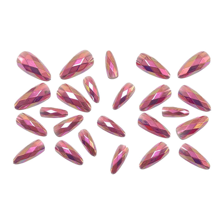 Shiny Artificial Nails in Modern Faceted Design Kalsten