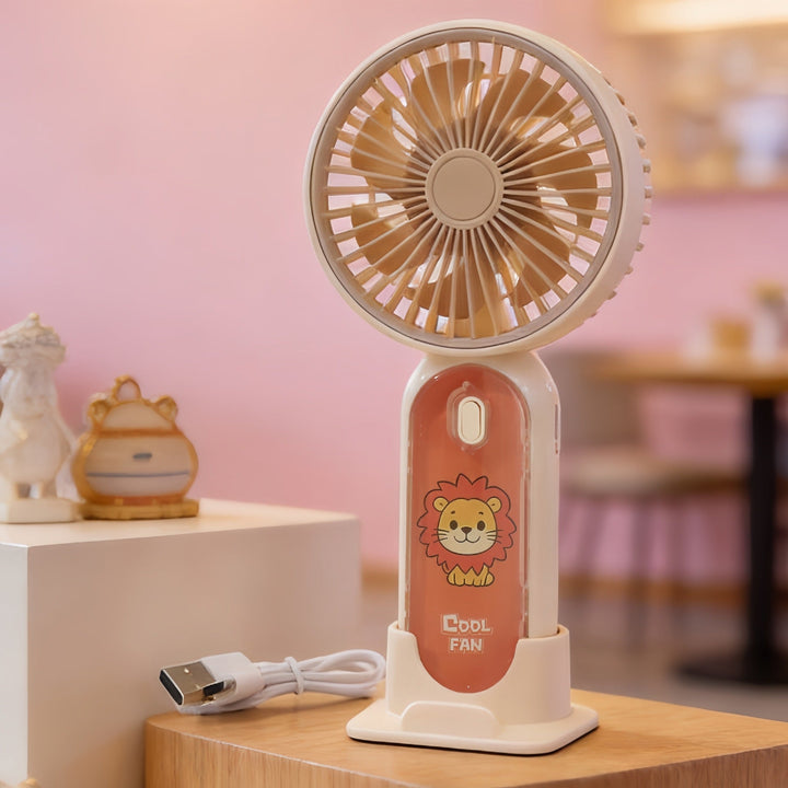 Women Portable Table Fan in Playful Bear Design Kalsten