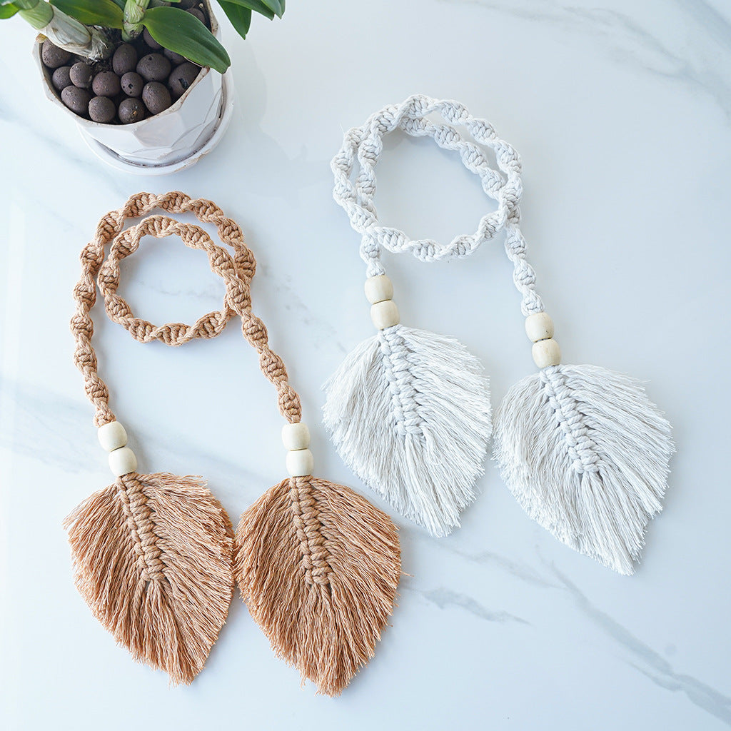 Decorative Macrame Leaf Wall Hanger Acalora