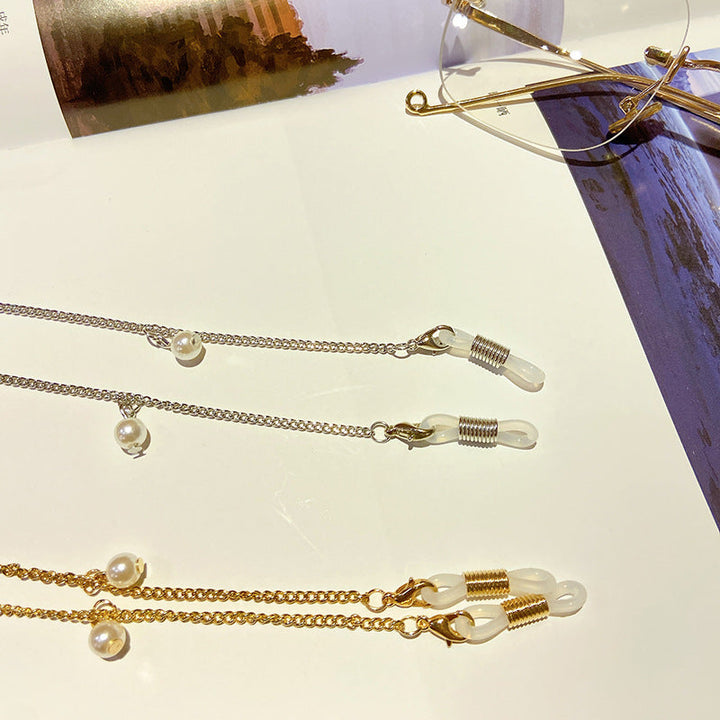 Fashionable glasses holder chain with pearl pendants Kalsten