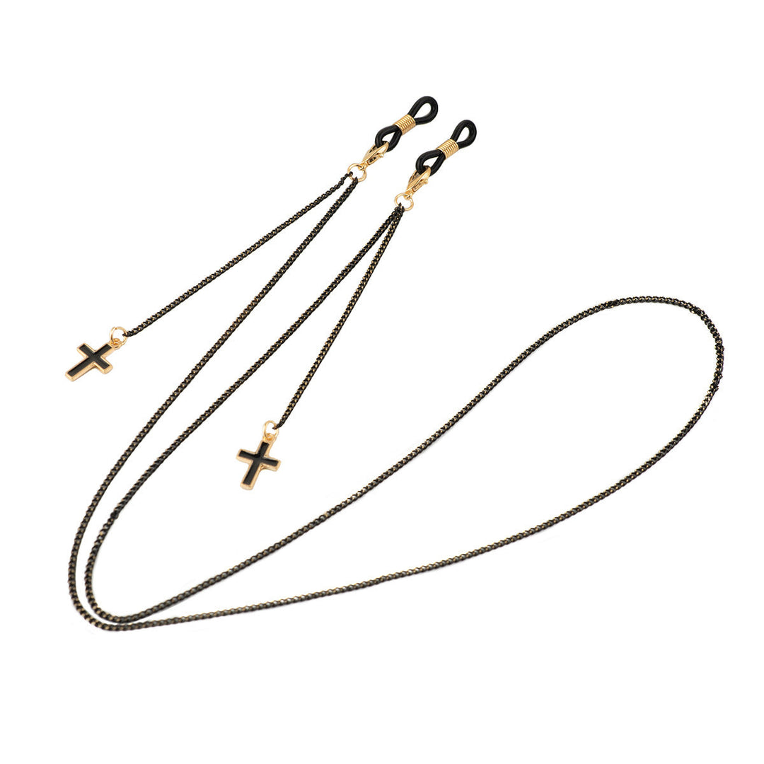 Stylish Beaded Cross Pendant Eyewear Chain Kalsten